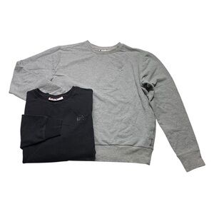 Fila M Grey and Black Crew Neck Sweatshirts